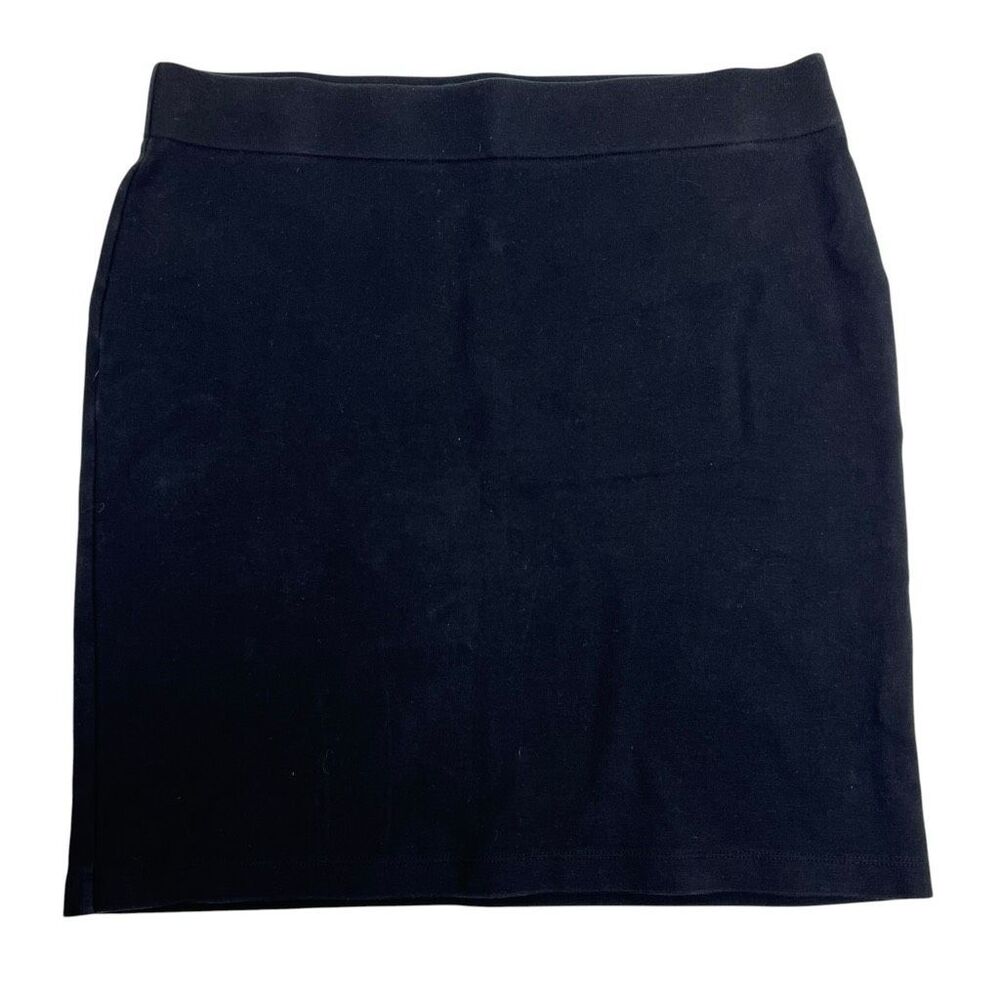 Madewell Womens City Ponte Knit Stretch Pull On Mini Pencil Skirt Black Sz Large